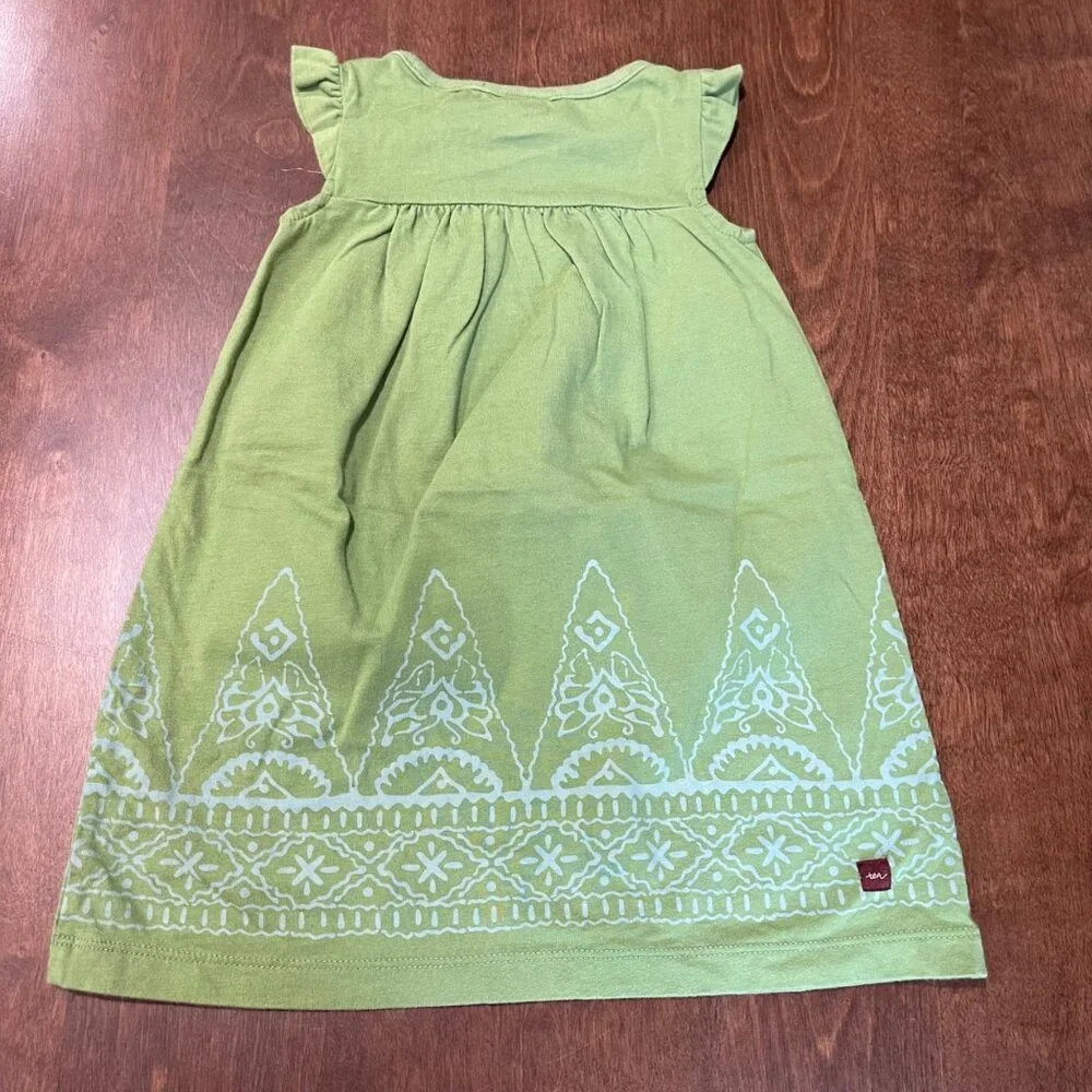 Tea Collection Knit Dress Baby Girl Size 12-18 Months 100% Cotton Flutter Sleeve